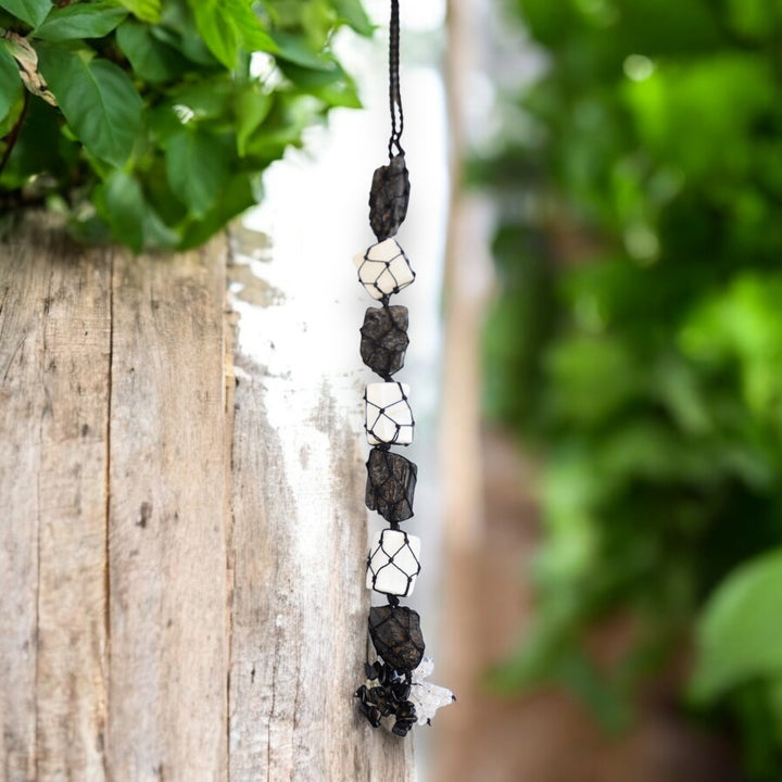 TALISMAN || TOURMALINE & SELENITE PROTECTION HANGING