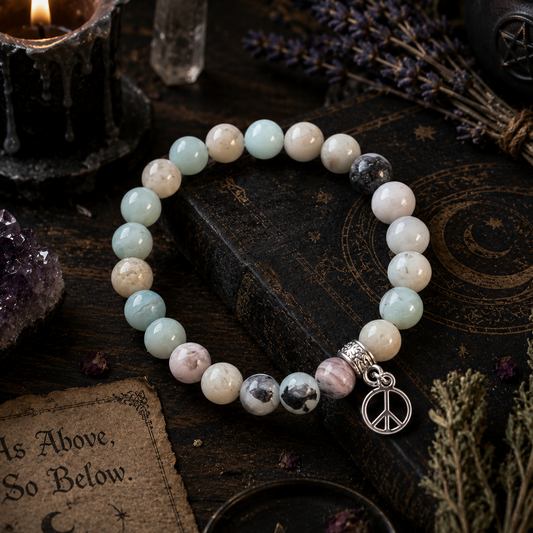 BRACELET || AMAZONITE WITH PEACE CHARM