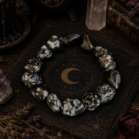 BRACELET || SNOWFLAKE OBSIDIAN