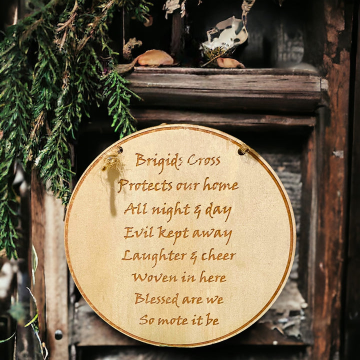 WALL HANGING || ST BRIGIDS CROSS BLESSING WALL PLAQUE