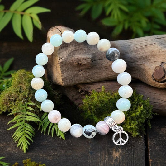 BRACELET || AMAZONITE WITH PEACE CHARM