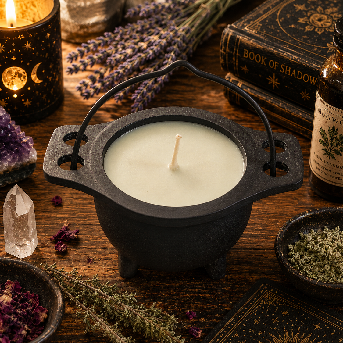 CANDLES || CAULDRON SMUDGE CANDLE - WHITE SAGE