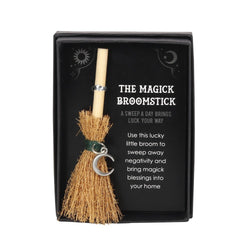 BESOM || WITCHES MINI BROOM - CRESCENT MOON