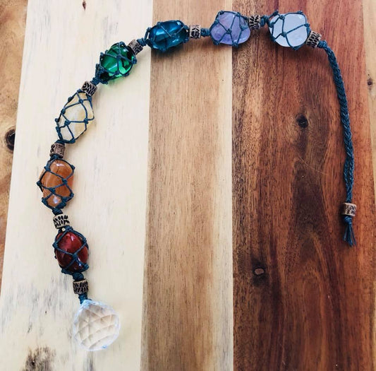 MACRAME CHAKRA SUNCATCHER - LARGE