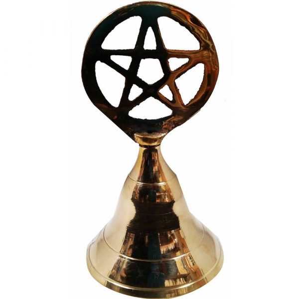 BRASS BELL - PENTACLE - 10CM