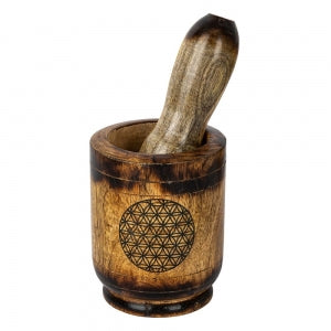 MORTAR & PESTLE || FLOWER OF LIFE