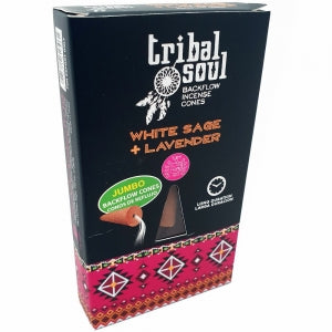 BACKFLOW INCENSE CONES || TRIBAL SOUL - WHITE SAGE & LAVENDER