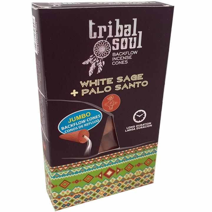 BACKFLOW INCENSE CONES || TRIBAL SOUL - WHITE SAGE & PALO SANTO