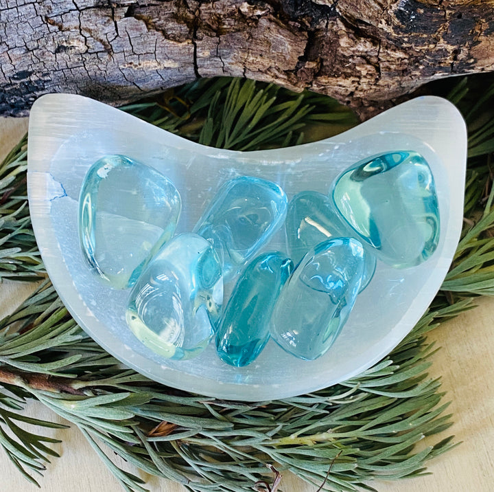 TUMBLE STONES || AQUA OBSIDIAN
