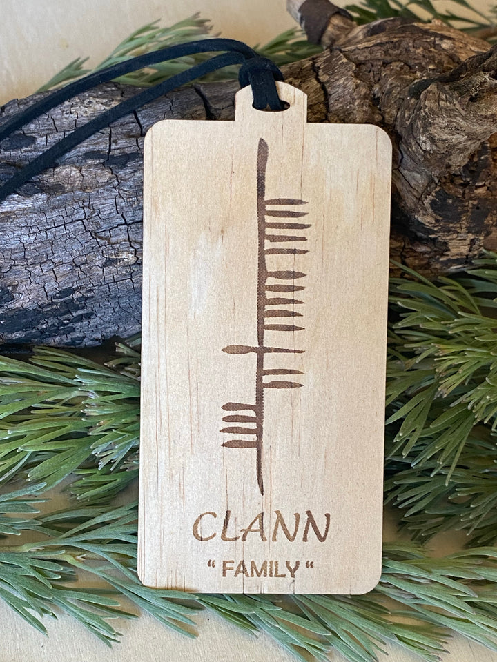 HANGINGS || WOODEN OGHAM - CLANN