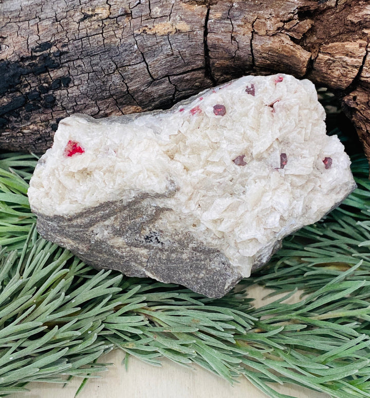 CLUSTERS || CINNABAR IN QUARTZ