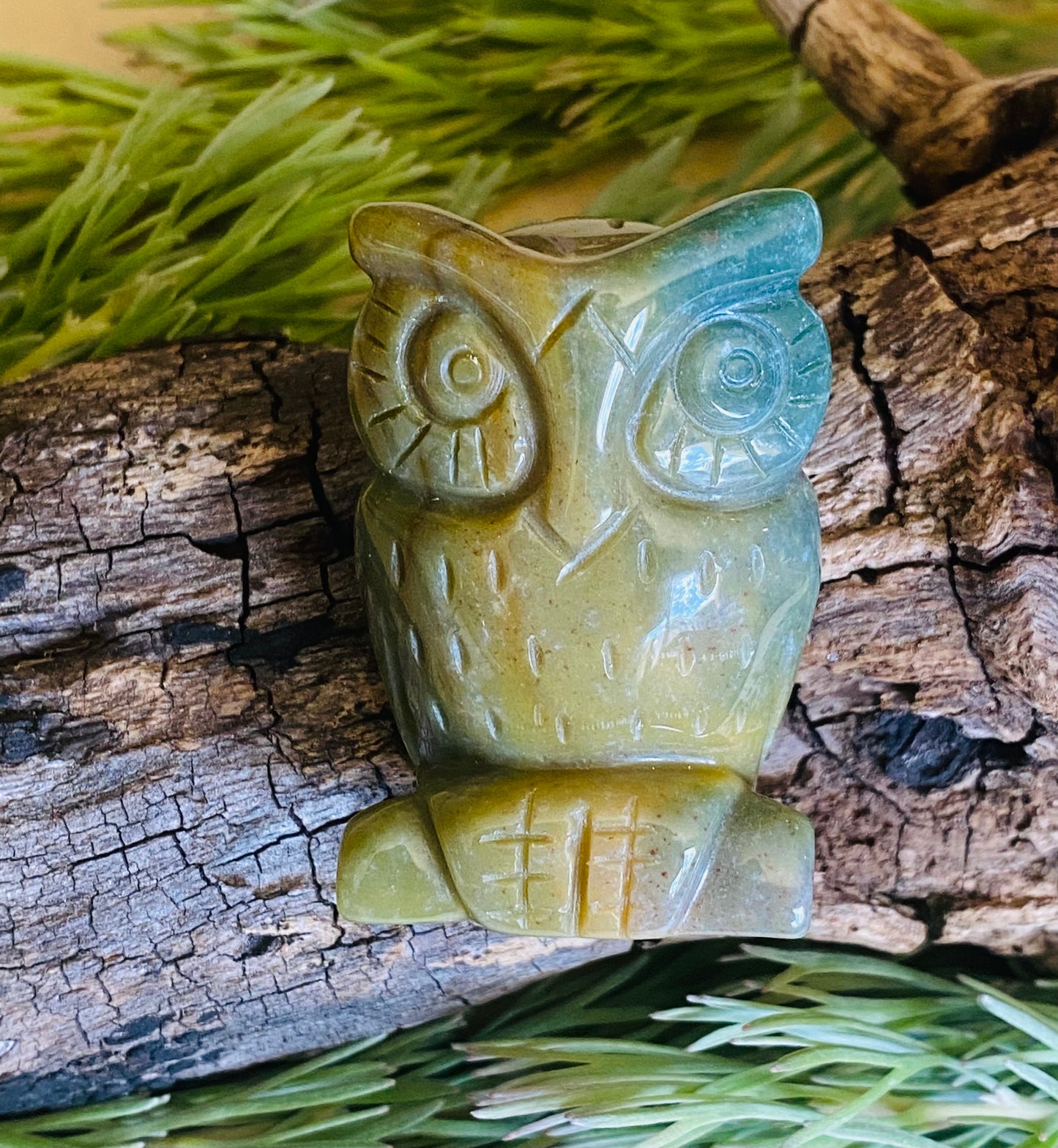 CARVINGS || RAINFOREST JASPER OWL