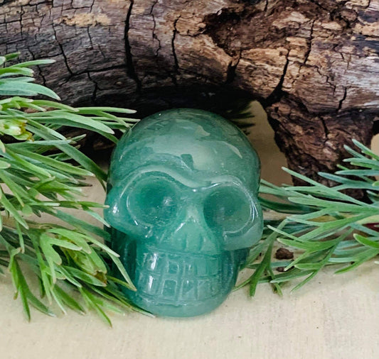 CARVINGS || GREEN AVENTURINE SKULL