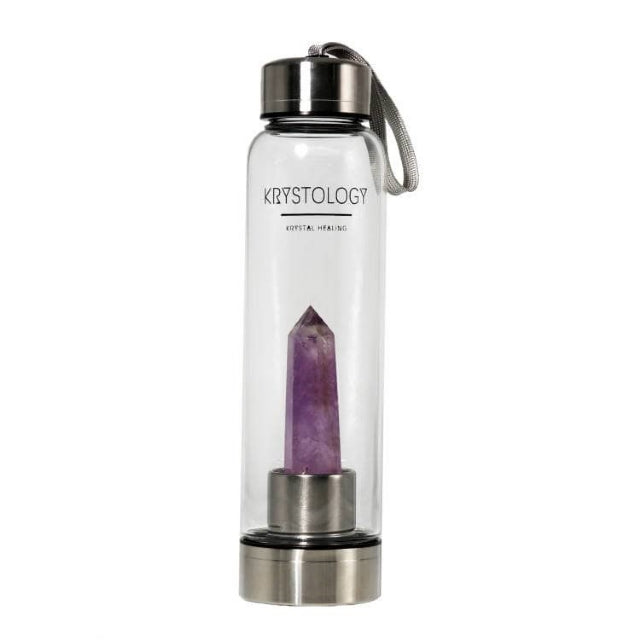 CRYSTAL WATER BOTTLES ||  AMETHYST POINT
