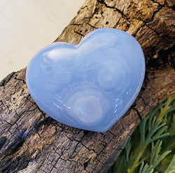 HEARTS || BLUE LACE AGATE - SMALL
