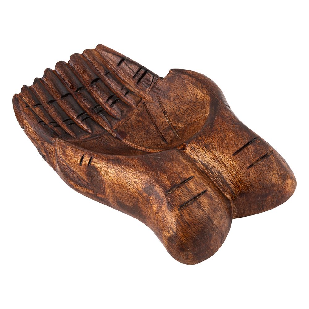 BOWLS || WOODEN HAND BOWL - 14CM