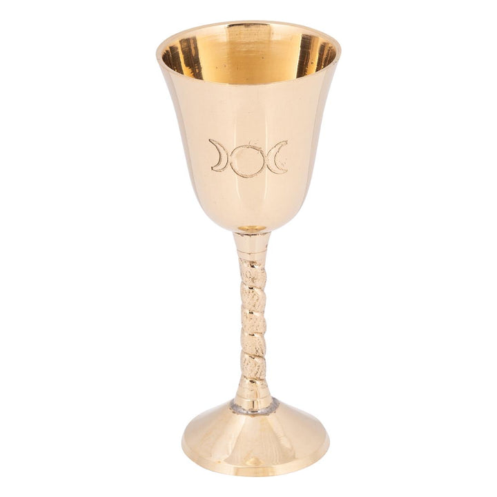 BRASS GOBLET - TRIPLE MOON