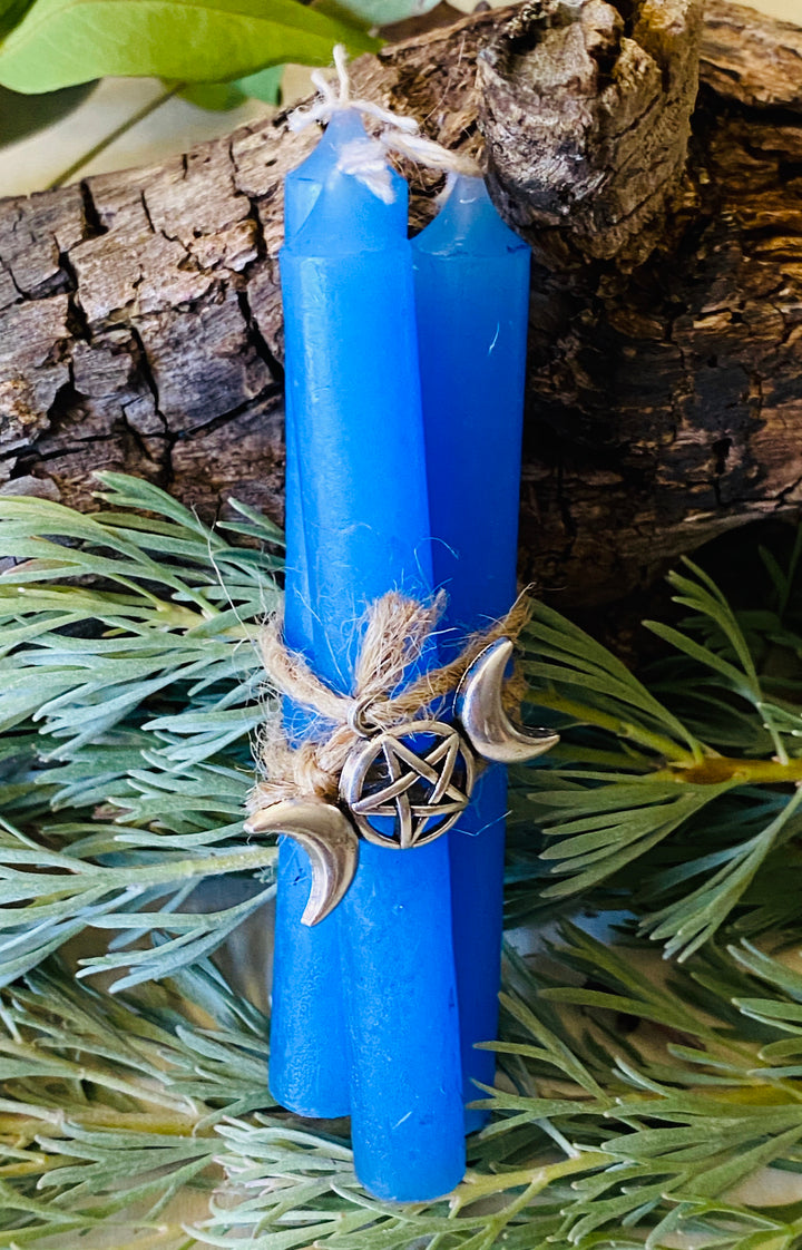 CANDLES || MINI WISH / SPELL || LIGHT BLUE - 3PK