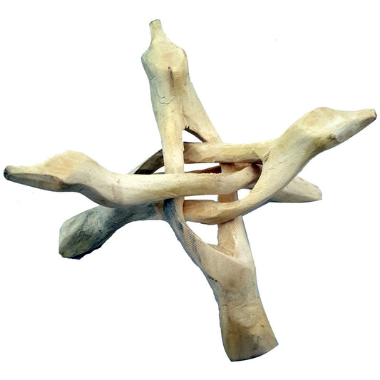 CRYSTAL BALL / STAND  || WOODEN TRIPOD - 15CM