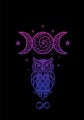 VELVET ORACLE/TAROT BAGS || OWL TRIPLE MOON