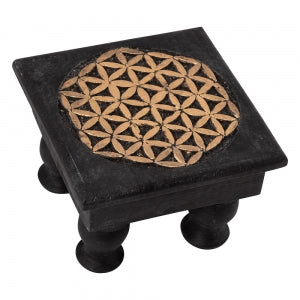 ALTAR TABLE || FLOWER OF LIFE - BLACK