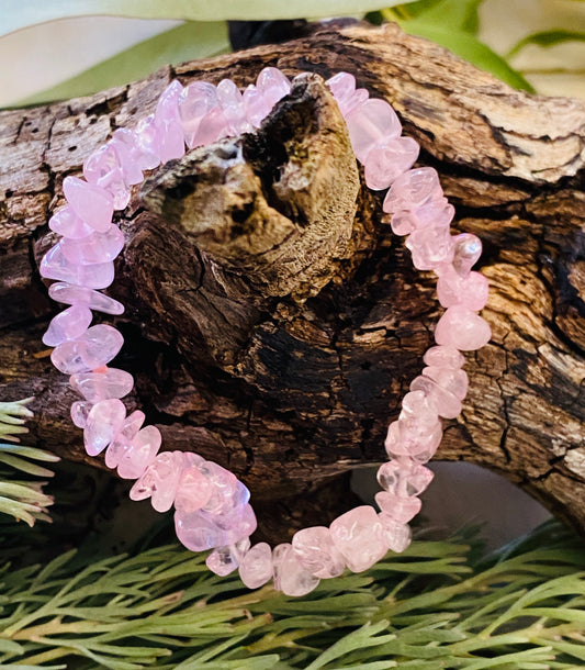 CHIP BRACELET || ROSE QUARTZ