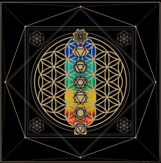 ALTAR CLOTH || CHAKRA FLOWER OF LIFE