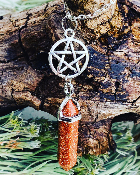 PENDANTS || GOLDSTONE PENTAGRAM PENDANT