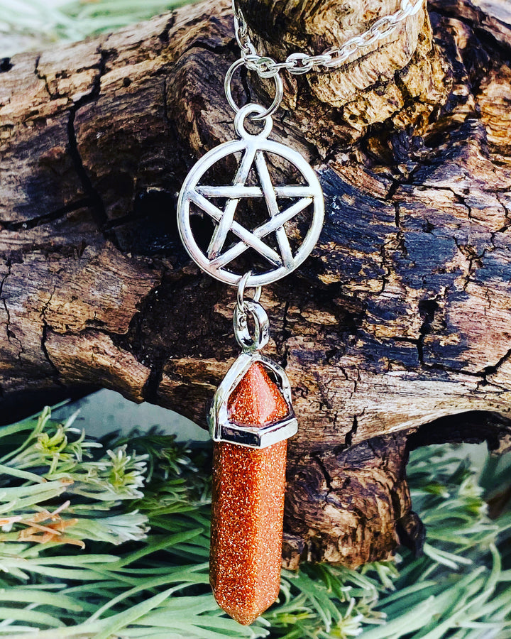 PENDANTS || GOLDSTONE PENTAGRAM PENDANT