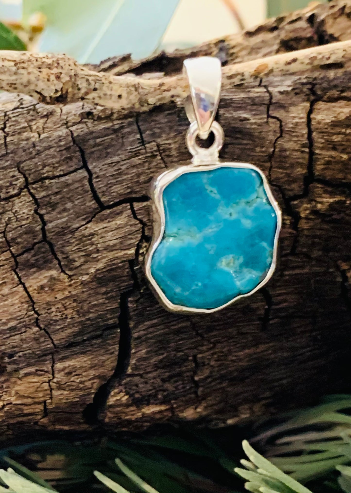 TURQUOISE PENDANT - 925 STERLING SILVER