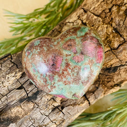 CARVINGS || RUBY IN FUCHSITE HEART