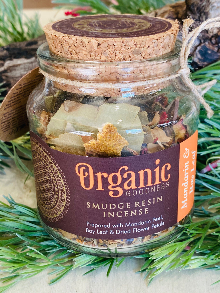 INCENSE BLEND || ORGANIC GOODNESS SMUDGE RESIN INCENSE - MANDARIN & BAY LEAF